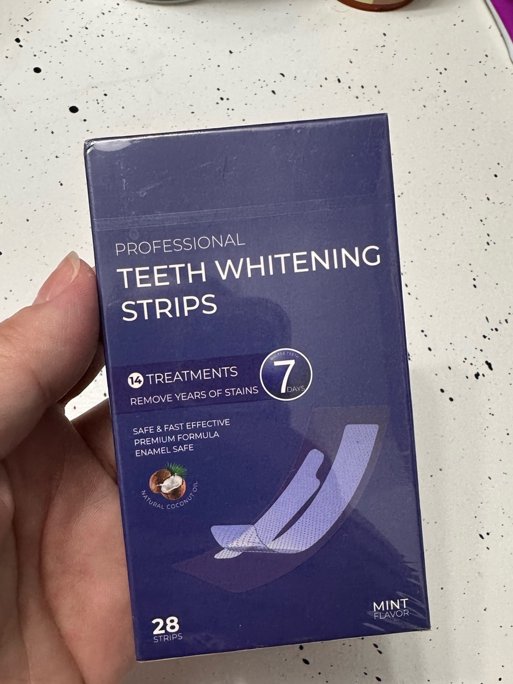 Professional Teeth Whitening Strips - Purple - Mint Flavor